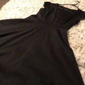 Black Capped Sleeved Dress